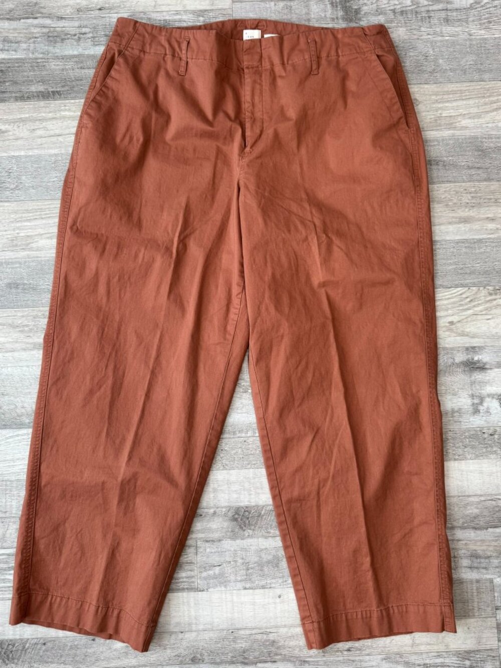 A New Day brown rust high rise stretch ankle pants size 17 K41